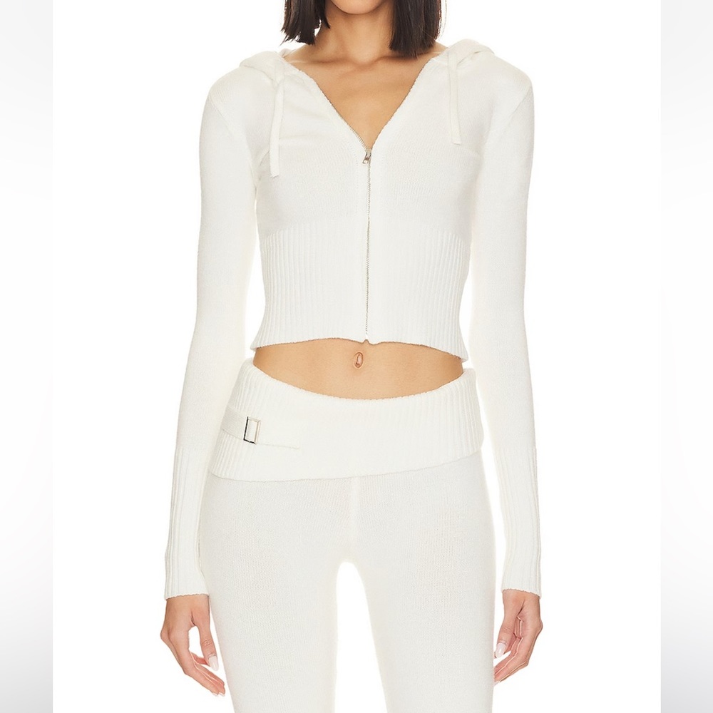 Frankie’s Bikinis White Sweatsuit Set